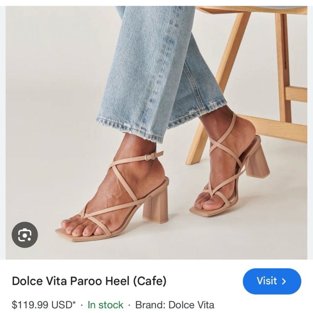 Dolce Vita Tan Strappy Heels Paroo 8